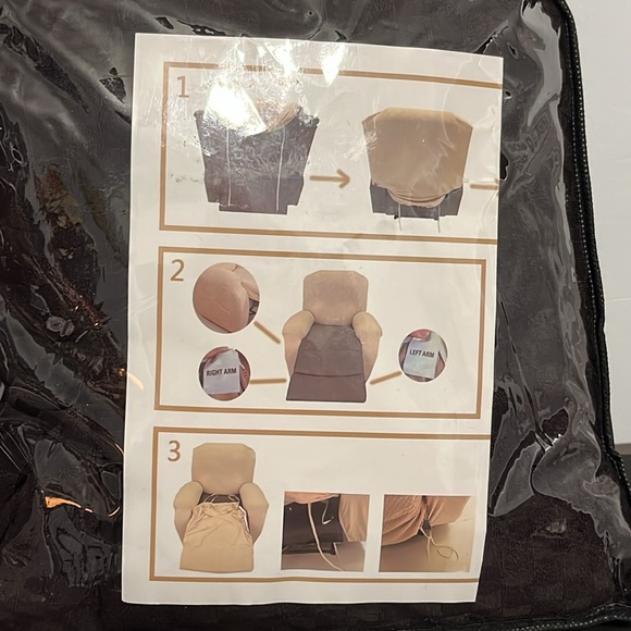 Furniture Recliner Slipcover BROWN Textured NEW in Package Will Fit Most Chairs - Picture 4 of 10